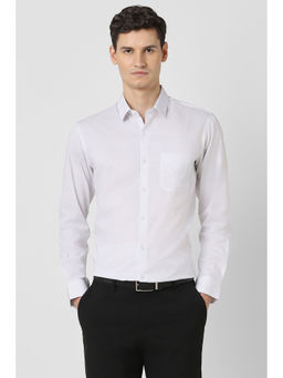 Peter England - Men White Regular Fit Full Sleeves Formal Shirt