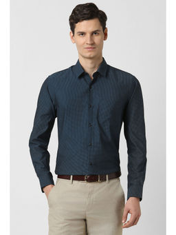 Peter England - Men Navy Blue Slim Fit Shirt
