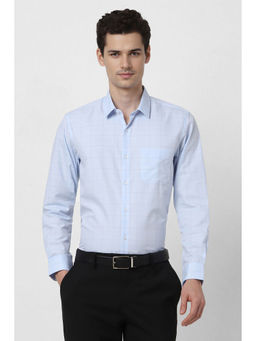 Peter England - Men Light Blue Slim Fit Full Sleeves Formal Shirt