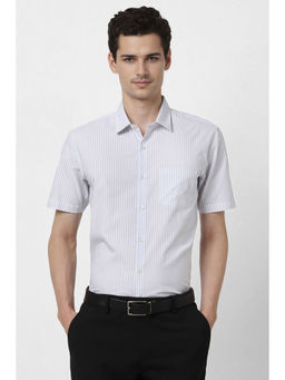 Peter England - Men White Regular Fit Half Sleeves Formal Shirt