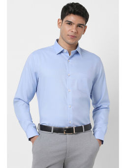 Peter England - Men Blue Regular Fit Full Sleeves Formal Shirt