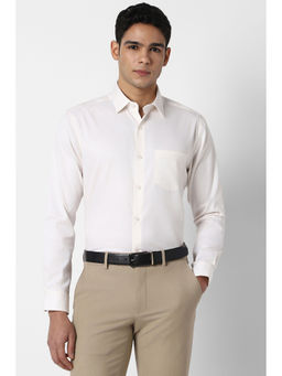 Peter England - Men White Regular Fit Shirt