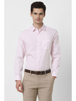 Peter England - Men Pink Regular Fit Full Sleeves Formal Shirt