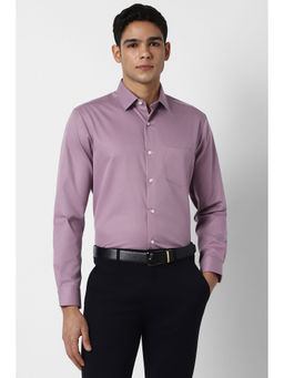 Peter England - Men Purple Regular Fit Shirt