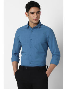 Peter England - Men Blue Slim Fit Shirt