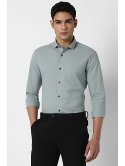 Peter England - Men Grey Slim Fit Shirt
