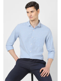 Peter England - Men Light Blue Slim Fit Full Sleeves Formal Shirt