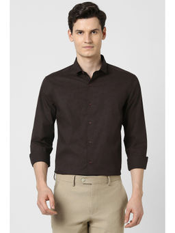 Peter England - Men Brown Slim Fit Shirt