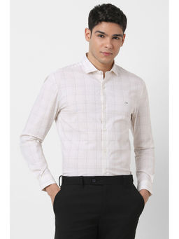 Peter England - Men White Super Slim Fit Full Sleeves Formal Shirt