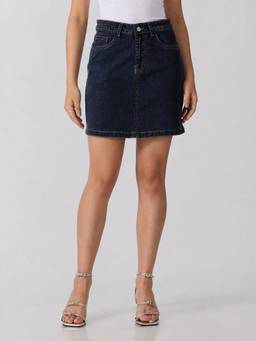 SHOWOFFFF - Women’S Navy Blue Denim Mini Skirt