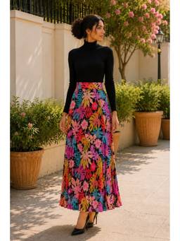 BONICA CLOTHING - Women Multicolor Floral Flared Skirt