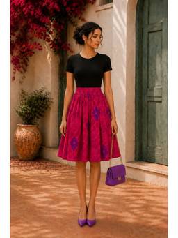 BONICA CLOTHING - Women Pink Floral Printed Short Skirt