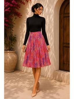 BONICA CLOTHING - Women Multicolor Floral Printed Short Skirt