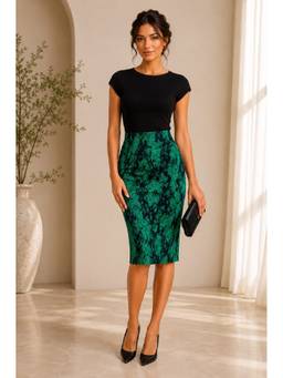 BONICA CLOTHING - Women Green Printed Short Skirt
