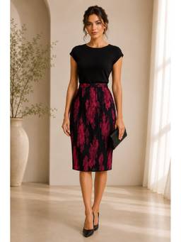 BONICA CLOTHING - Women Black Printed Short Skirt