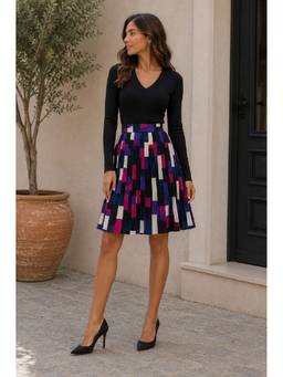 BONICA CLOTHING - Women Multicolor Floral Geometric Short Skirt