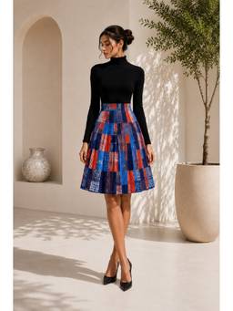 BONICA CLOTHING - Women Multicolor Floral Geometric Short Skirt