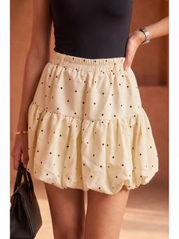 HOUSE OF SAL - Luna Polka Off White Skirt
