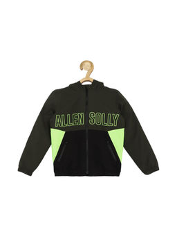 Allen Solly Junior - Boys Green Colorblock Regular Fit Jacket