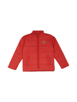 Allen Solly Junior - Boys Red Solid Regular Fit Jacket