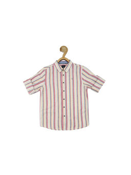 Allen Solly Junior - Boys Multi Slim Fit Stripe Casual Shirt
