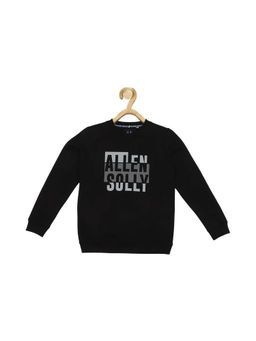 Allen Solly Junior - Boys Black Print Regular Fit Sweatshirt