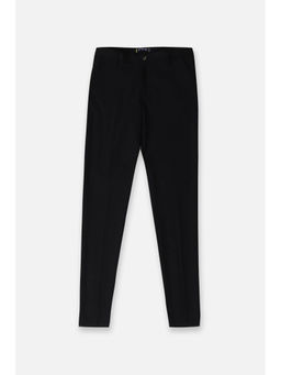 Allen Solly Junior - Boys Black Slim Fit Solid Trousers