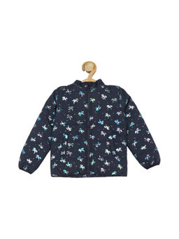 Allen Solly Junior - Girls Navy Print Regular Fit Jacket