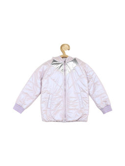 Allen Solly Junior - Girls Lilac Solid Regular Fit Jacket