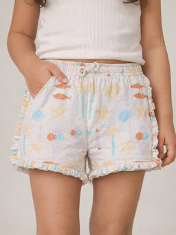 Somersault - Girls Pink Cotton Full Length Shorts