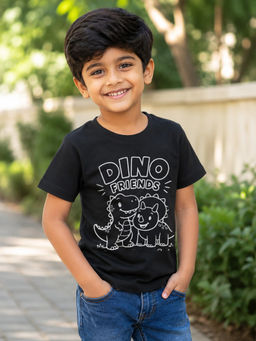 Shopbloom - Dino Friends Glow The Dark Print T-Shirt