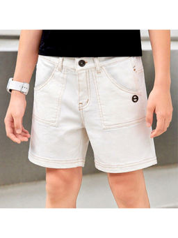 Purple United Kids - Boys Shorts White With Soft Fabric And Comfort Relaxed Fit