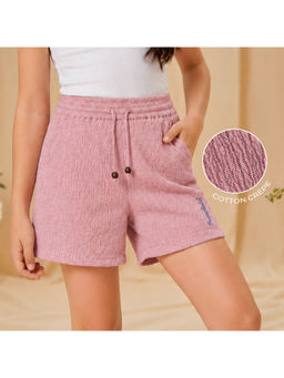 Purple United Kids - Girls Shorts Pink With Textured Fabric And Soft Comfort Fit