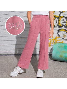 Purple United Kids - Girls Trousers Pink With Elastic Waist And Soft Stretch Fabric