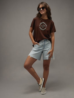 American Eagle - Ae Everyday Luxe T-Shirt Brown