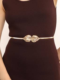 Kazo - Women Gold Kast Metal Embellished Belt