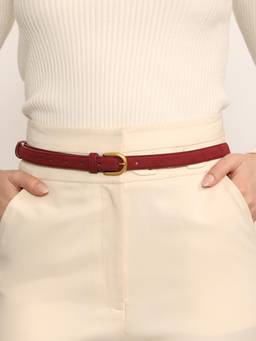 Kazo - Women Maroon Nox Suede Belt