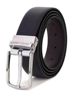 HAYES LONDON - Men's Genuine Leather Reversible Belt