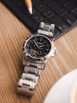 Aries Gold - Forza Open Heart Automatic 21 Jewels Black Round Dial Mens Watch - G 9001 S-BK