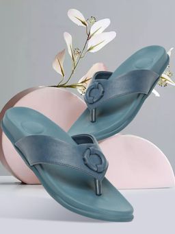 ELLE - Navy Blue Women Solid Plain Flats