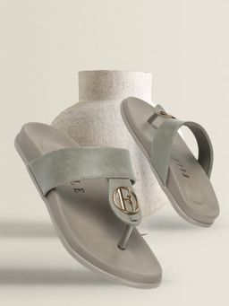 ELLE - Grey Women Solid Plain Flats