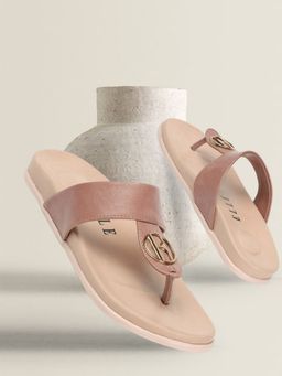 ELLE - Peach Women Solid Plain Flats