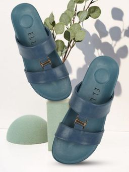 ELLE - Navy Blue Women Solid Plain Flats