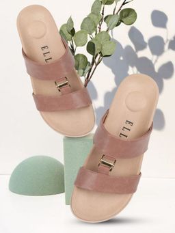 ELLE - Peach Women Solid Plain Flats