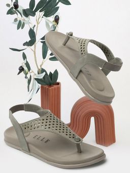 ELLE - Grey Women Woven Flats