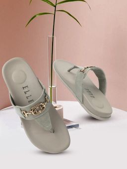 ELLE - Grey Women Solid Plain Flats