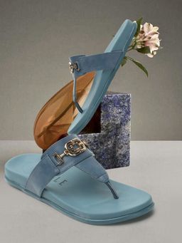 ELLE - Navy Blue Women Solid Plain Flats