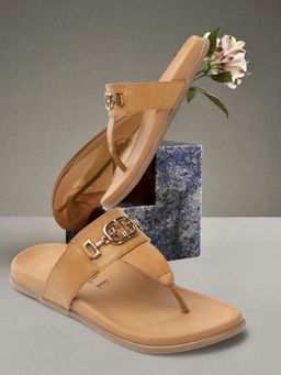 ELLE - Tan Women Solid Plain Flats