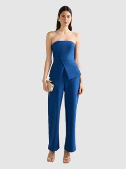 Forever New - Blue Raye Strapless Jumpsuit