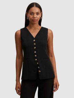 Forever New - Black Ayla Contrast Waistcoat